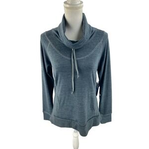 Kuhl M Carbon Lea Pullover Sweatshirt Kangaroo Pocket Cowl Thumbholes Embroidery